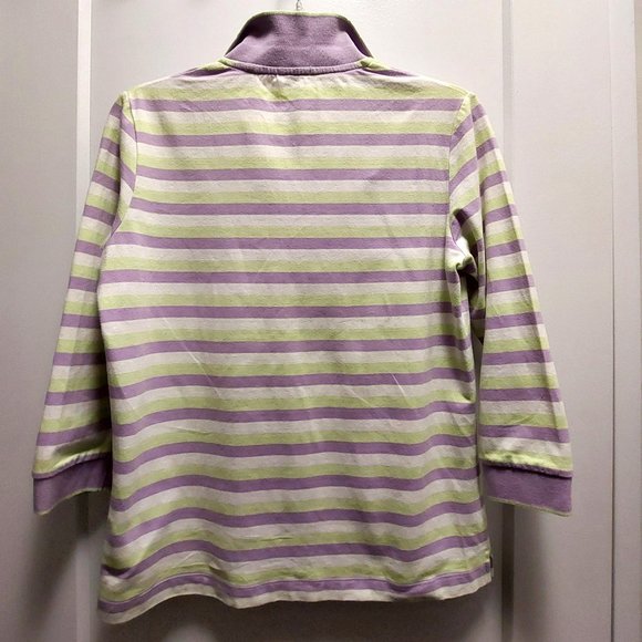 IZOD FLEX Women's Cotton Stretch Collared 3/4 Sleeves V-Neck Pullover Size S/P - Picture 8 of 11